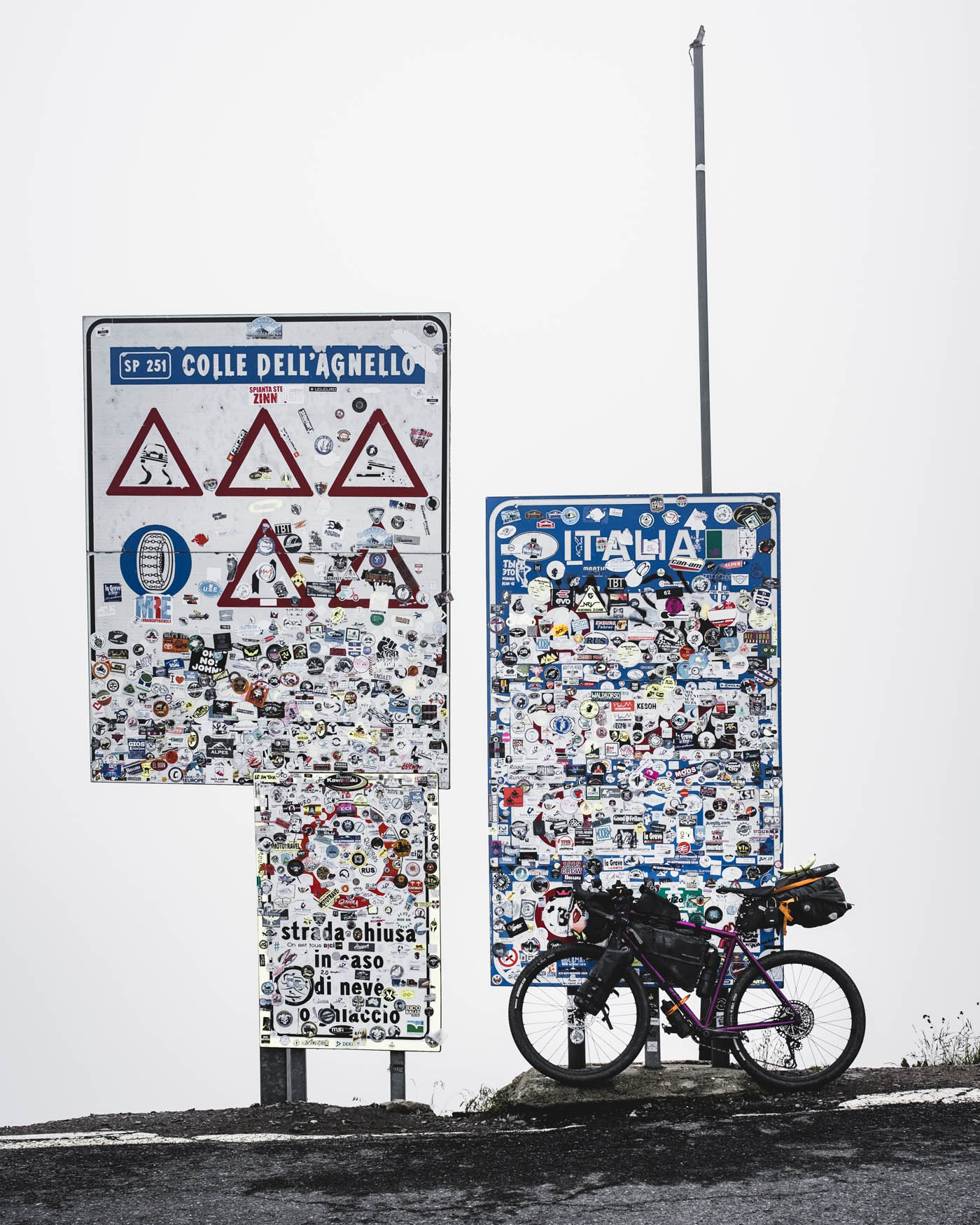 Much fog at the top of Col Agnel